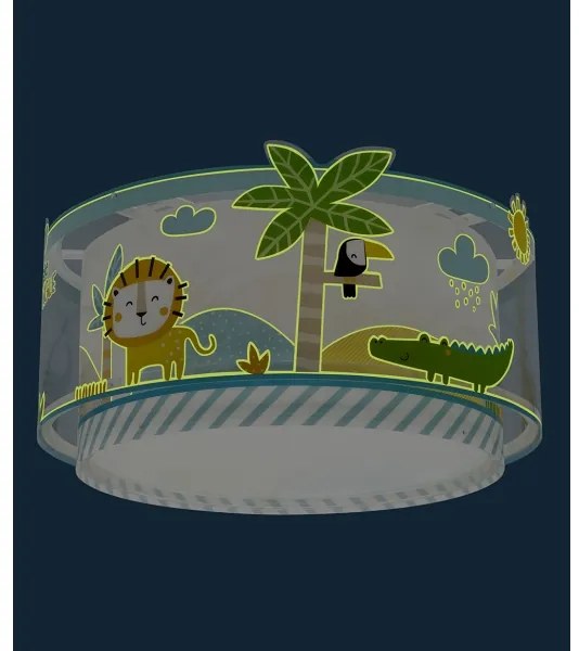 Dalber 76116 - Gyermek mennyezeti lámpa JUNGLE 2xE27/15W/230V