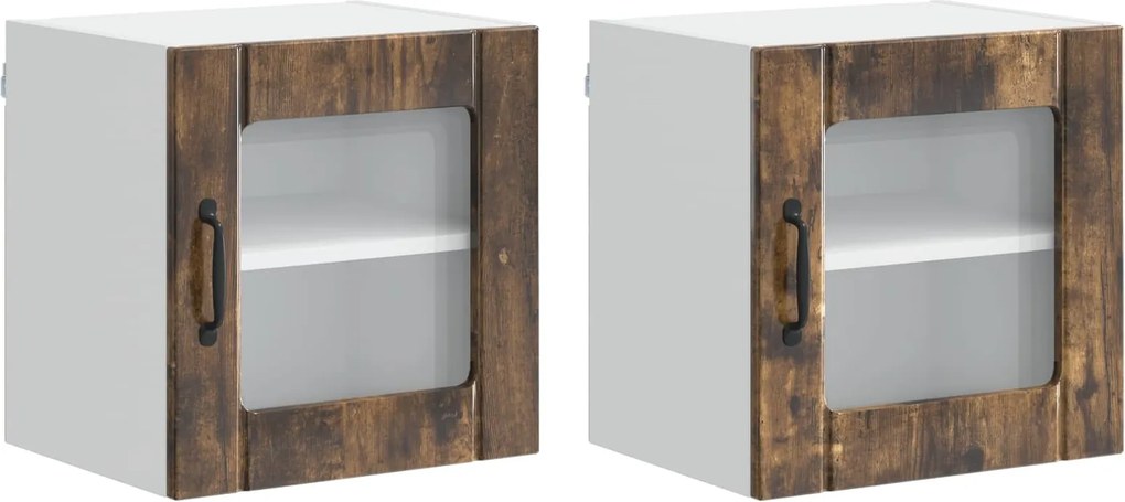 vidaXL Konyhaszekrény 2 pcs Füstölt tölgy 40 x 31 x 40 cm Faanyag
