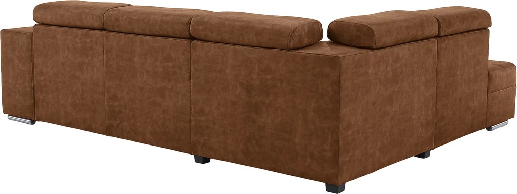 Ülőgarnitúra, barna, balos, MALAGA