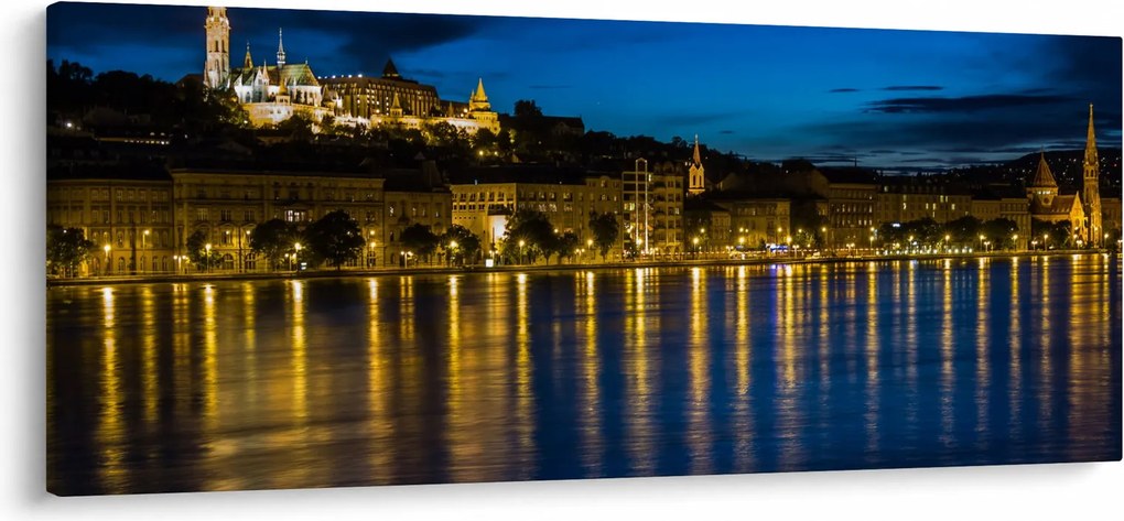 Éjszakai város képe (120x50 cm)