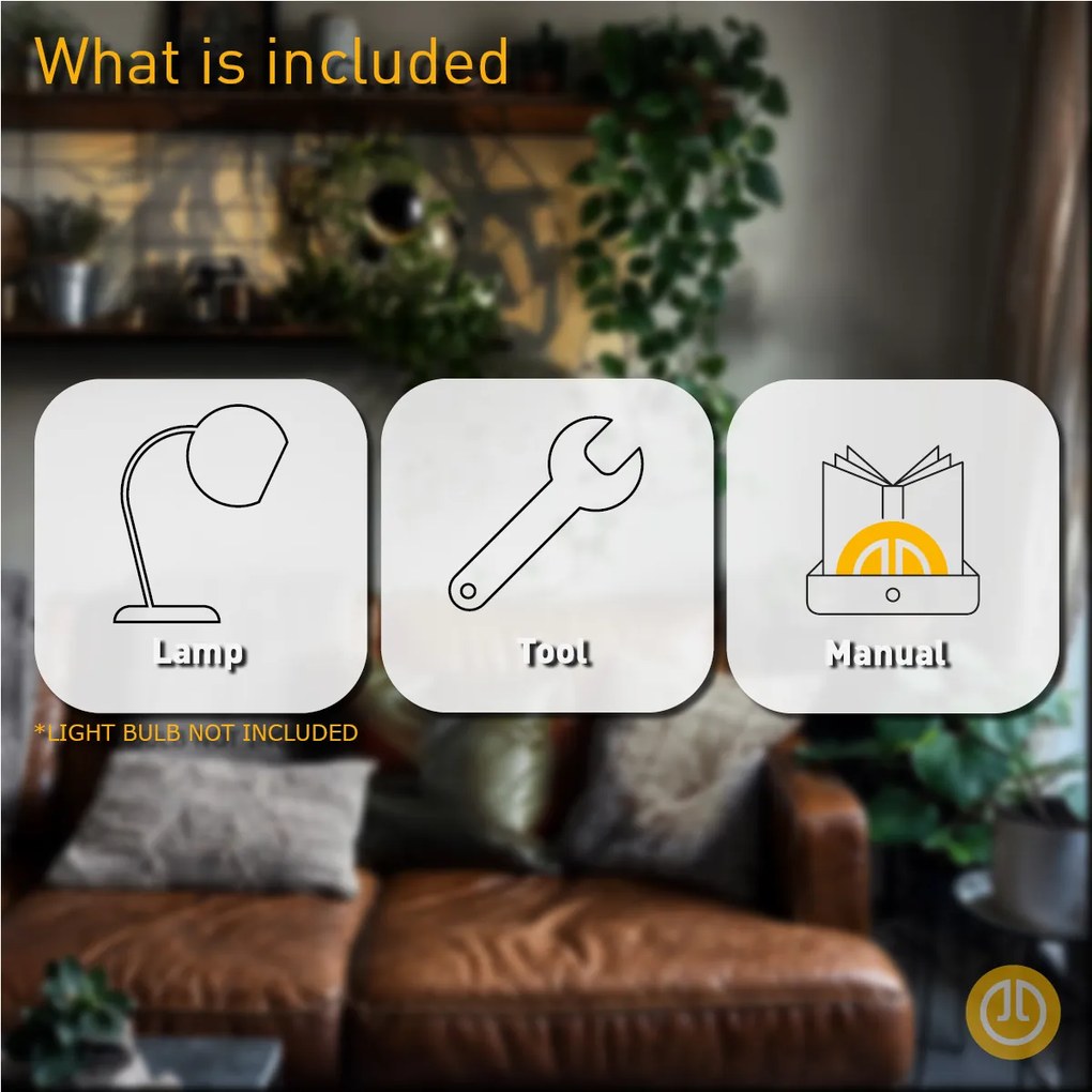 Ipari asztali lámpa fekete állítható - Hanze