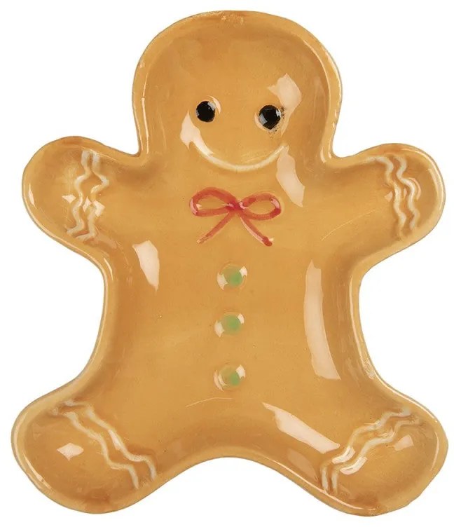 Kerámia mézeskalács tálca 14x16x2 cm