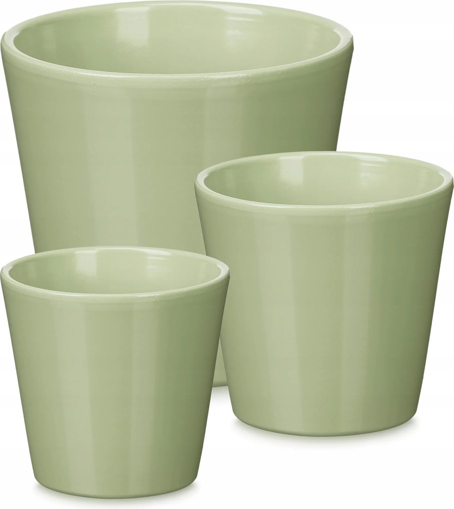 Kerámia Edénykészlet Ø 14 17 22 CM Zöld Szín