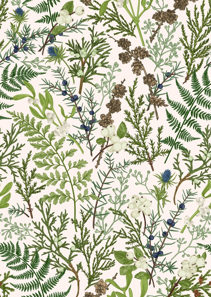Botanical II. poszter - 30x40 cm, Fa natur keret