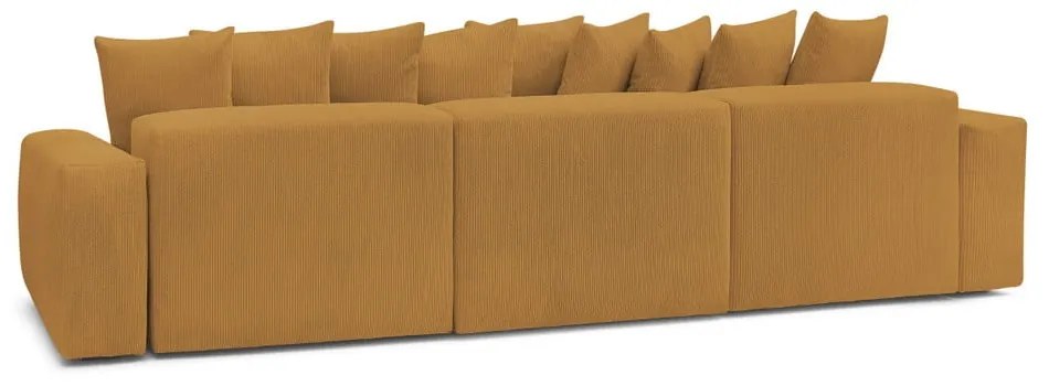 Mustársárga kordbársony sarokkanapé Voltaire – Bobochic Paris