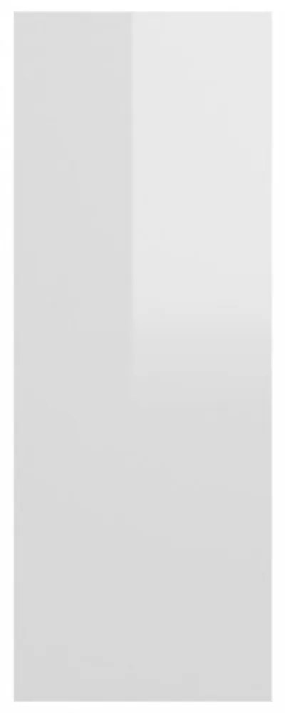 magasfényű fehér szerelt fa tálalóasztal 105 x 30 x 80 cm