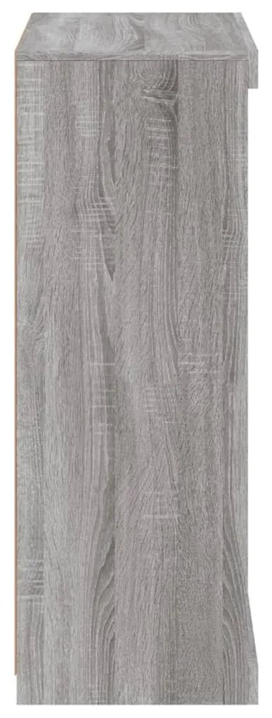 szürke sonoma színű tálalószekrény LED-ekkel 60,5 x 37 x 100 cm