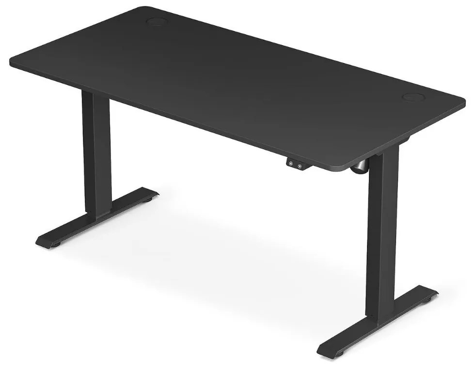 Íróasztal / számítógépasztal tárolóval - elektromos magasság állítás - Vasagle Loft - 140 x 70 cm (fekete)