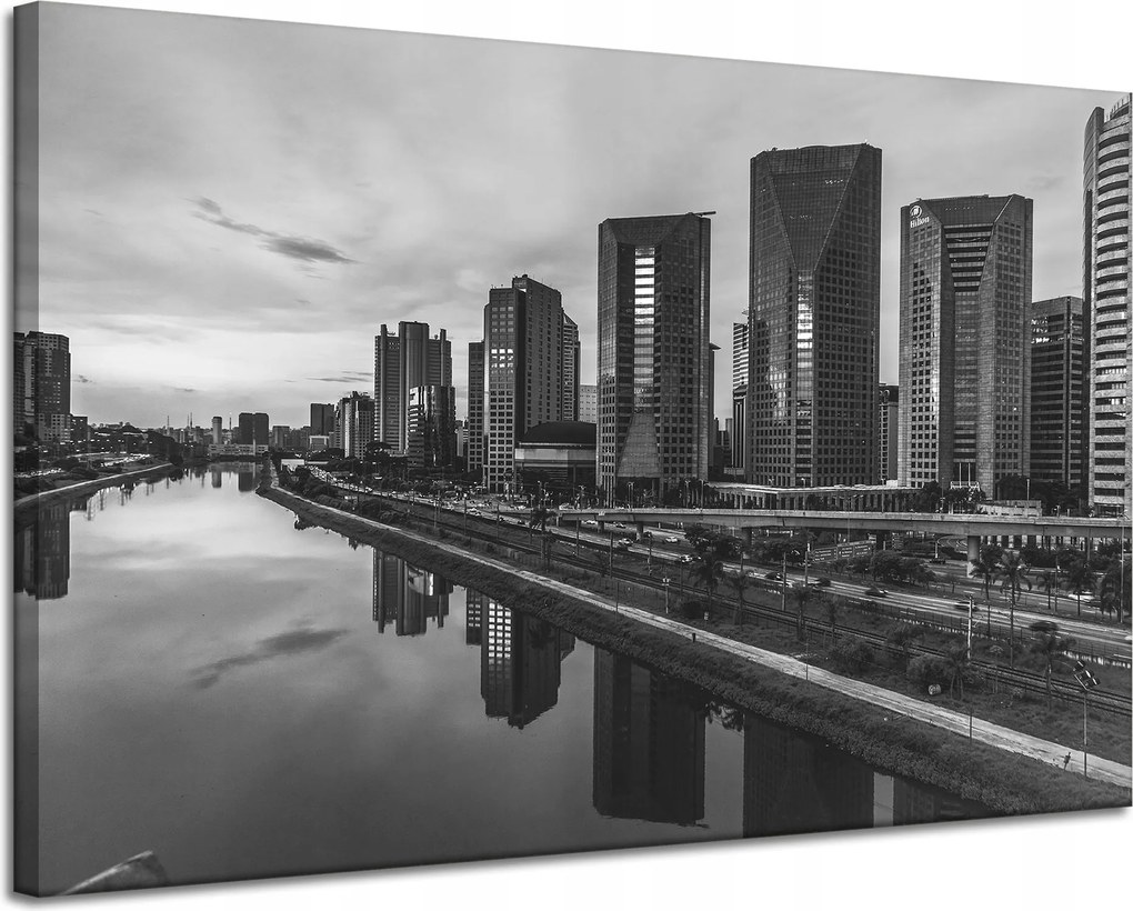 Sao Paulo vászonkép fekete-fehér 120X80 cm