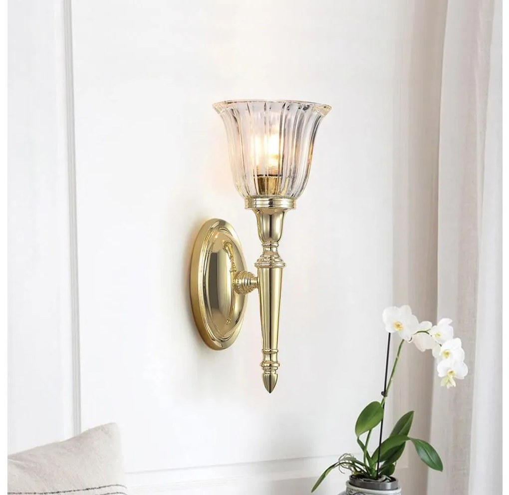 Elstead BATH-DRYDEN1-PB-LED Fürdőszobai fali lámpa DRYDEN 1xG9/3W/230V IP44 arany