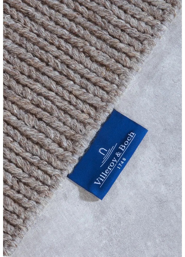 Világosbarna kézi szövésű gyapjú futószőnyeg 80x200 cm Francois – Villeroy&amp;Boch
