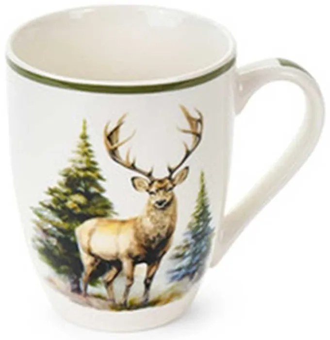 Szarvas mintás karácsonyi Porcelán bögre 350 ml