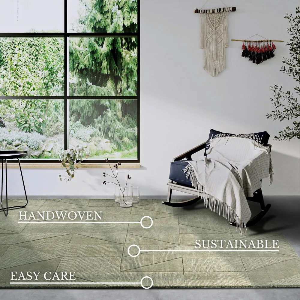 Zöld kézi szövésű gyapjú szőnyeg 160x230 cm Ursule – Villeroy&amp;Boch