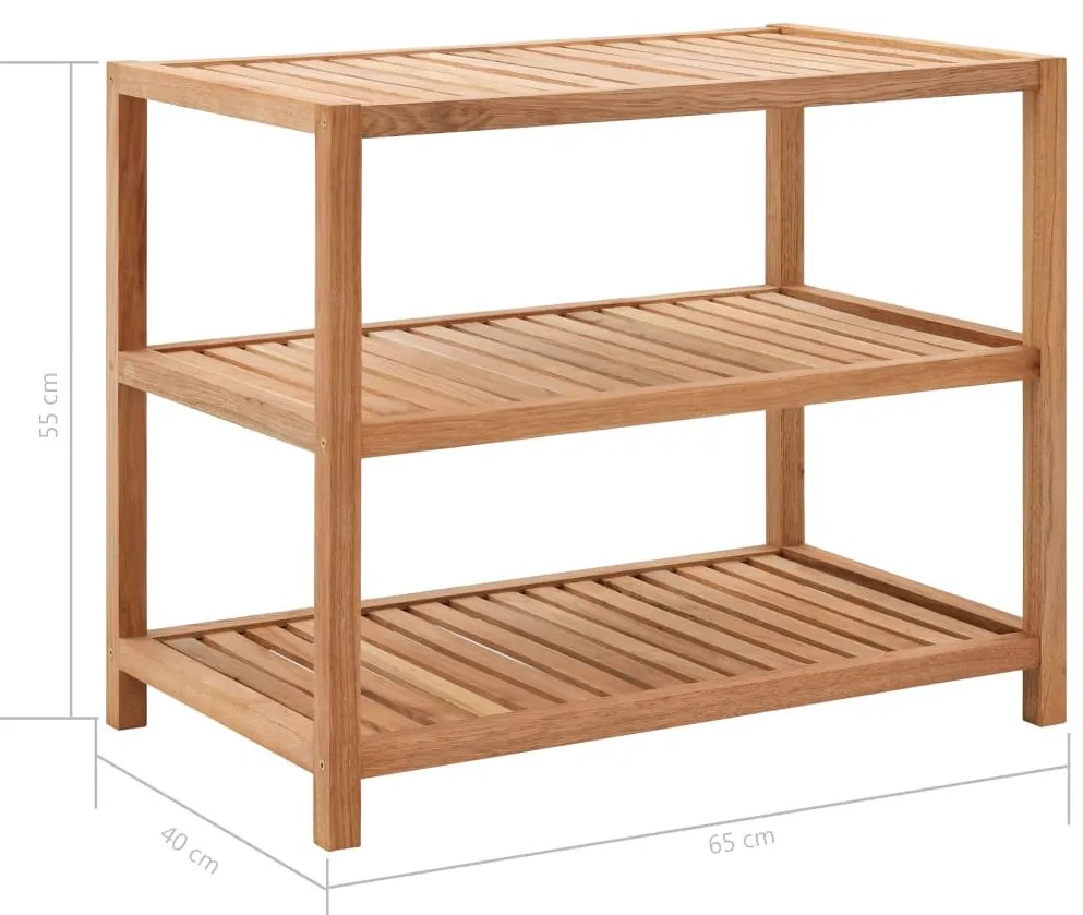 tömör diófa fürdőszobai polc 65 x 40 x 55 cm