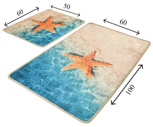 Fürdőszobai kilépő szett 2 db-os 60x100 cm Stella – Foutastic
