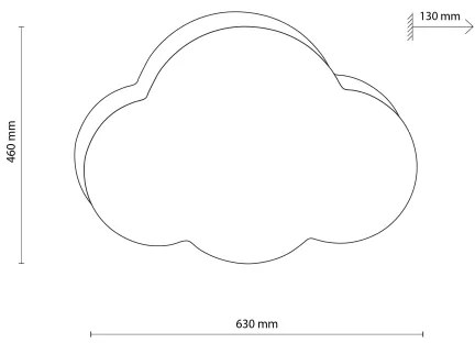 Brilagi - Gyermek mennyezeti lámpatest NIMBUS 4xE27/15W/230V 46x63 cm kék