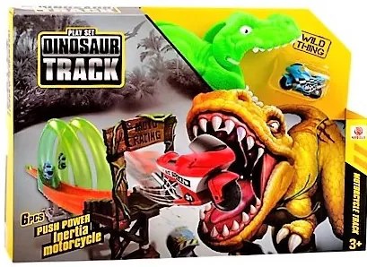 Metal Machines: T-Rex Dínó Motoros Kezdő Pályakészlet Kisgyereknek Karácsonyra Tökéletes Ajándék Dinoszaurusz