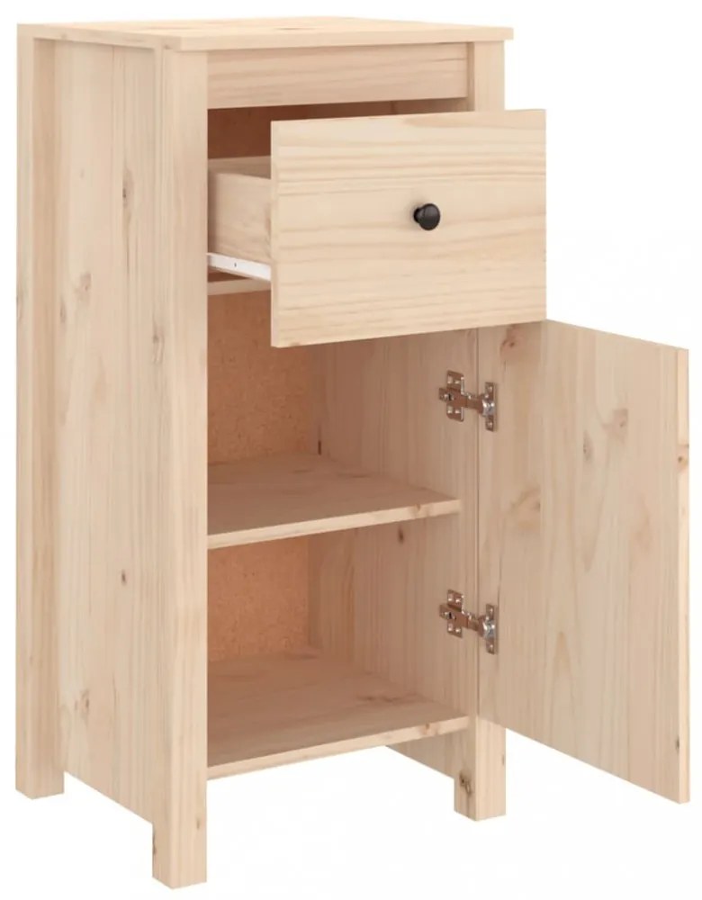 vidaXL 2 db tömör fenyőfa tálalószekrény 40 x 35 x 80 cm