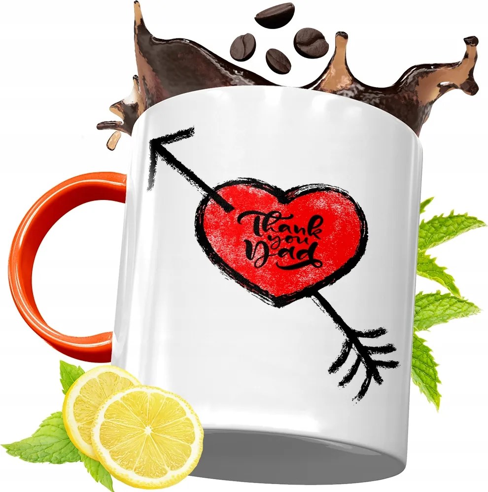 Narancssárga Bögre Apák Napjára Ajándék fényképes nyomtatással