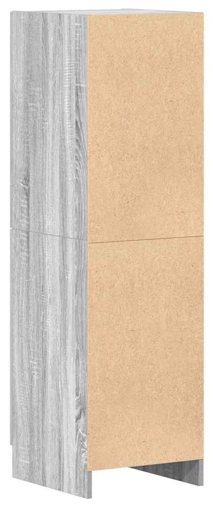 vidaXL szürke sonoma színű szerelt fa konyhaszekrény 38x41,5x131,5 cm