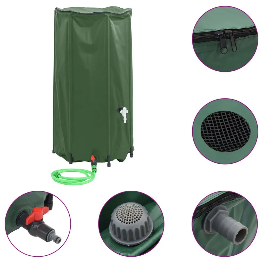 összecsukható PVC víztartály csappal 100 L