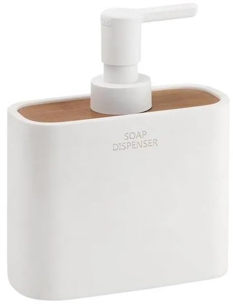 Gedy - Szappan adagoló NINFEA fehér/bambusz