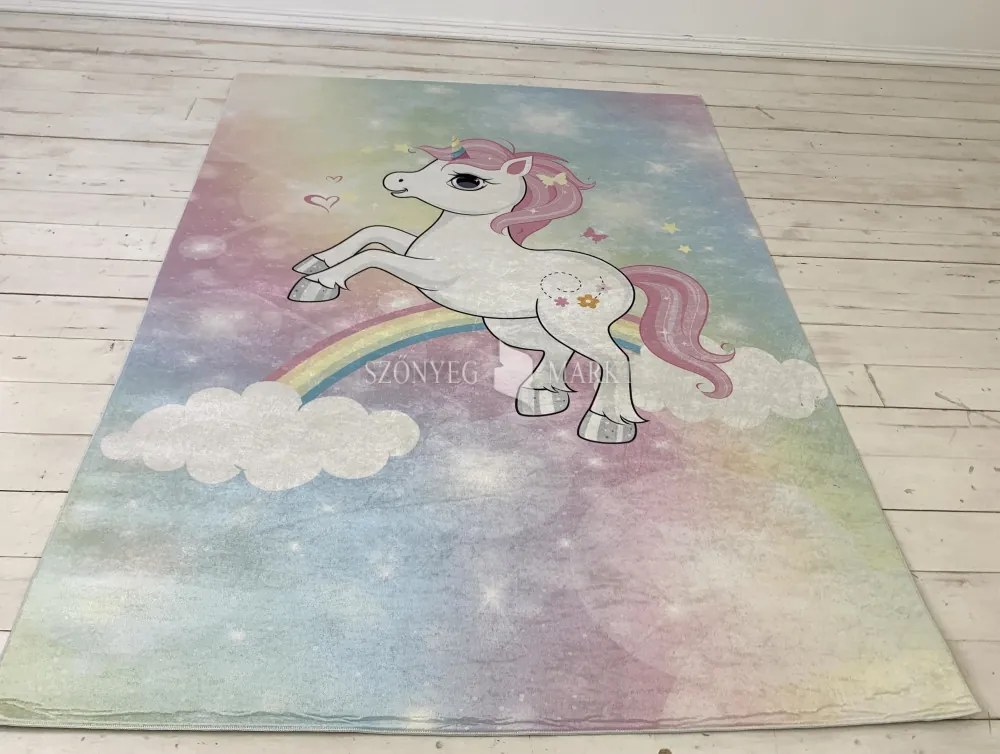 Unikornis mintás gyerekszőnyeg 70x140 cm