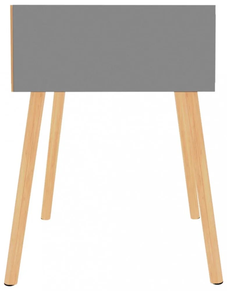 2 db szürke szerelt fa éjjeliszekrény 40 x 40 x 56 cm