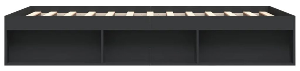 fekete ágykeret 140 x 190 cm