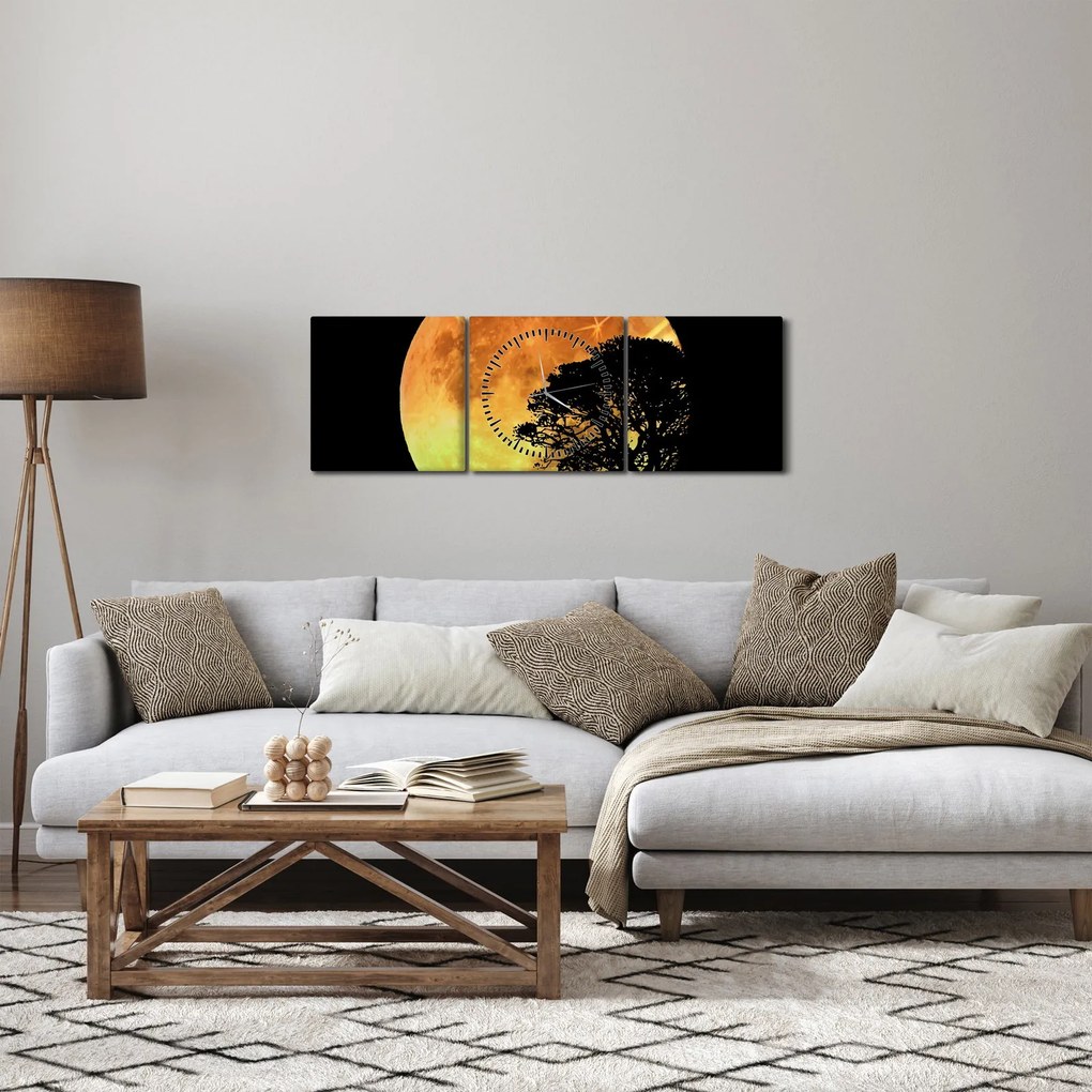 Árnyékok a holdfényben képe (órával) (90x30 cm)
