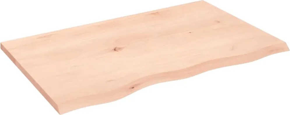 vidaXL kezeletlen tömör fa fürdőszobai pult 80x50x2 cm