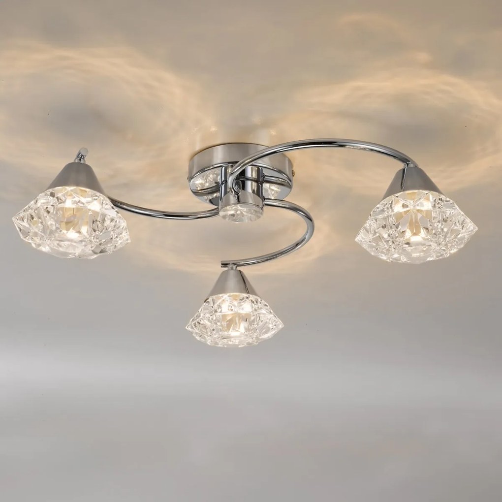 Dar Lighting glamour modern mennyezeti lámpa dilys csiszolt króm dardil5350