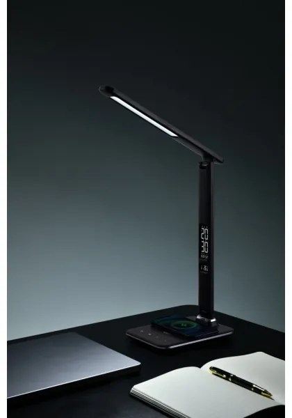 Immax 08965L-LED Dimmelhető lámpa vezeték nélküli töltéssel KINGFISHER 8,5W/230V fekete