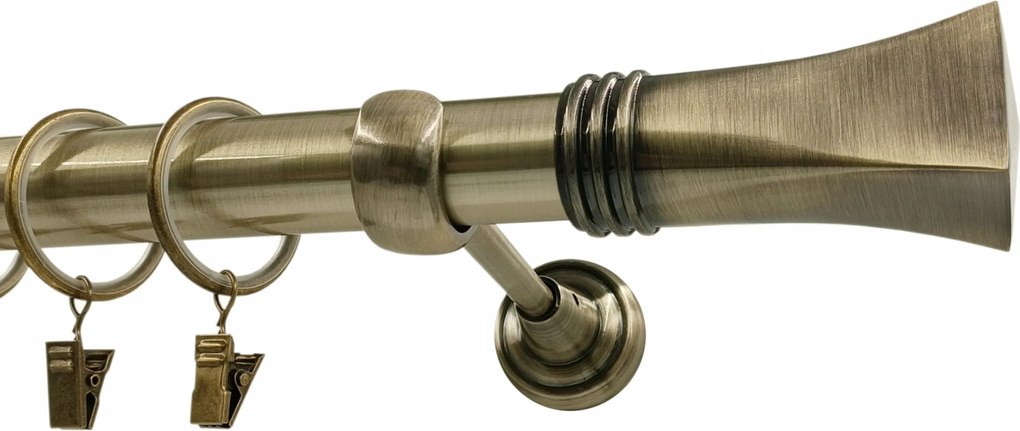 Fém Függönykarnis 25mm MIX Végzáró Arany Antik 300cm galvanizált