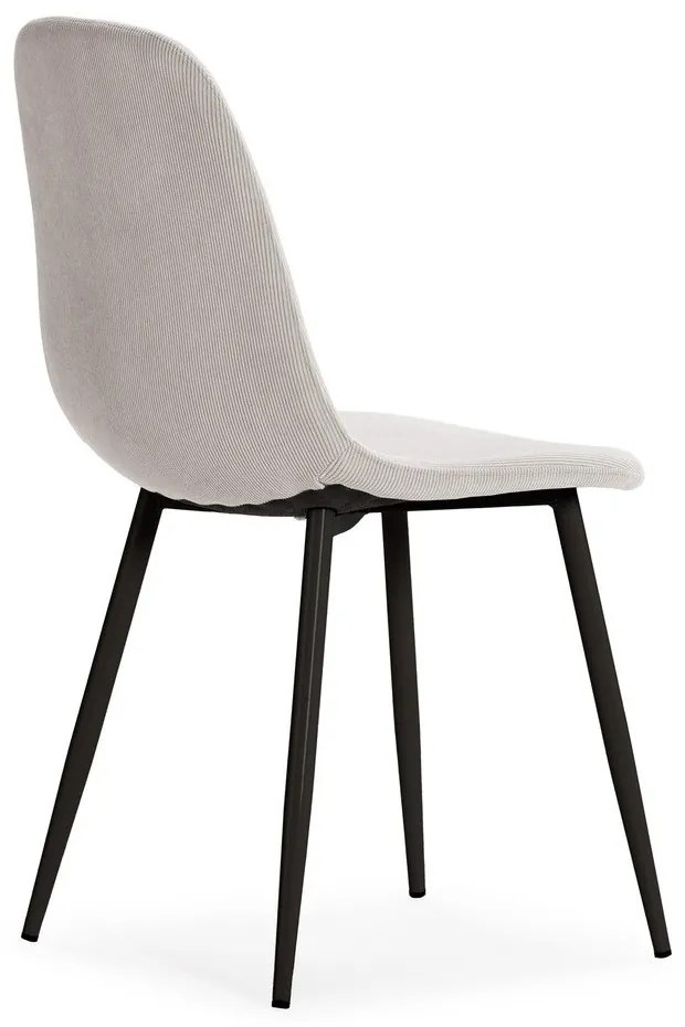 Krémszínű kárpitozott étkezőszék szett 4 db-os Minka – Marckeric