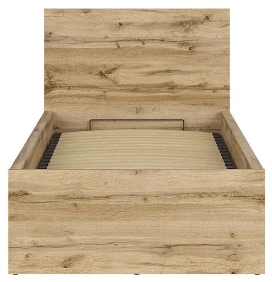 Egyszemélyes ágy 90 cm Tetrix 15 (wotan tölgy) (ágyráccsal) (tárolóhellyel). 1098501