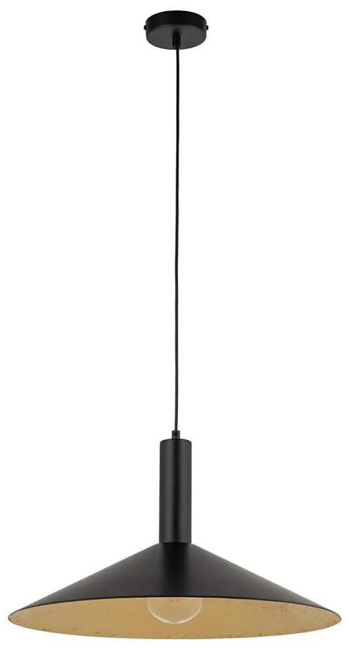 Csillár zsinóron CAPRI 1xE27/15W/230V átm. 50 cm fekete/arany