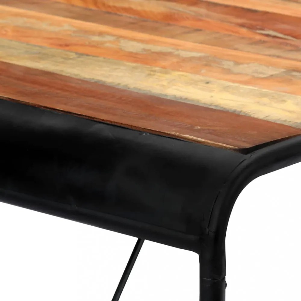 tömör újrahasznosított fa étkezőasztal 180 x 90 x 76 cm