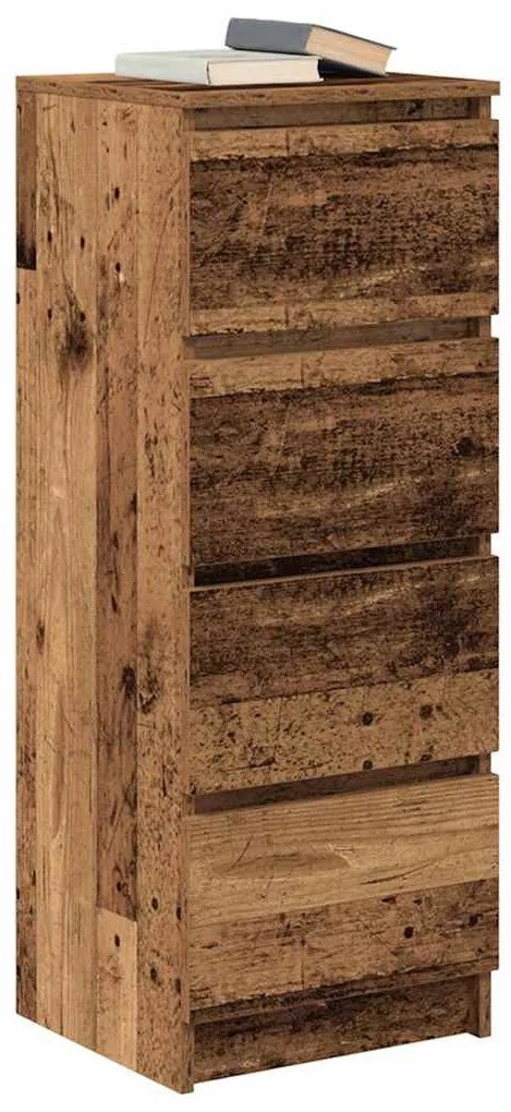 antik fa színű szerelt fa tálalószekrény 37,5x35x99 cm