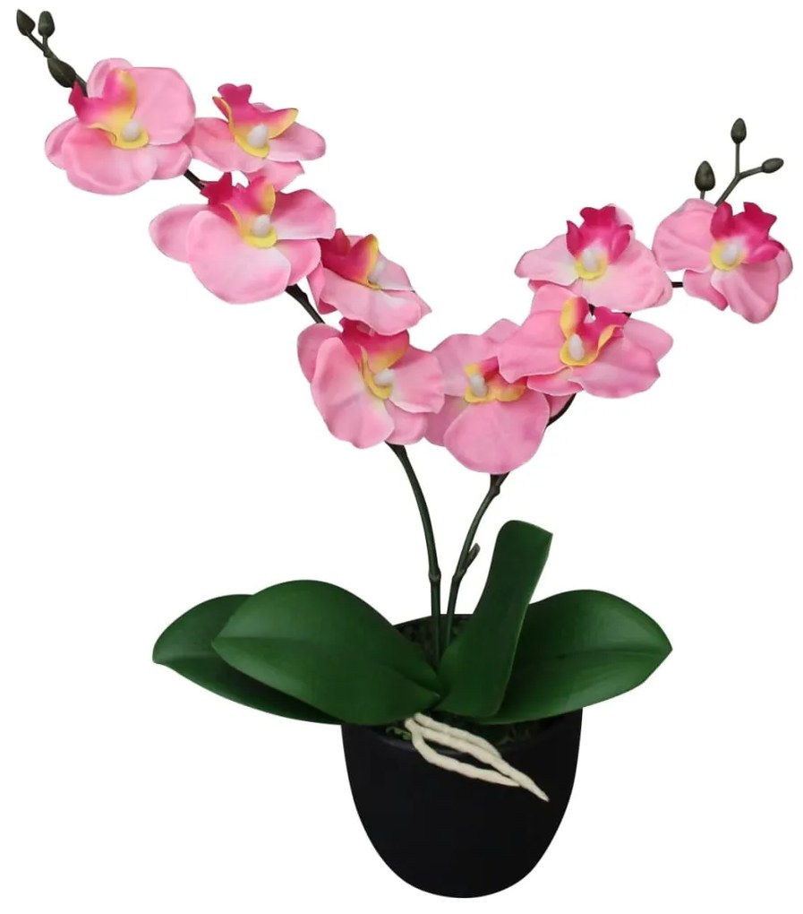 vidaXL műorchidea virágcseréppel 30 cm rózsaszín