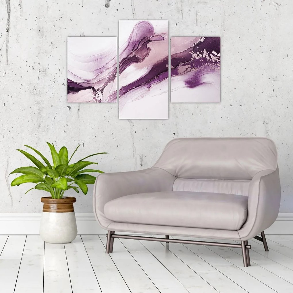 Kép - Lila folyadék művészet (90x60 cm)