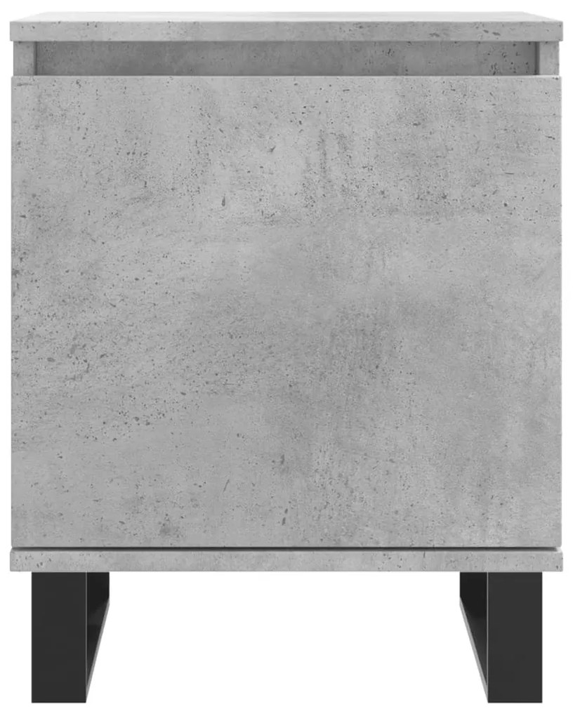 2 db betonszürke szerelt fa éjjeliszekrény 40x30x50 cm