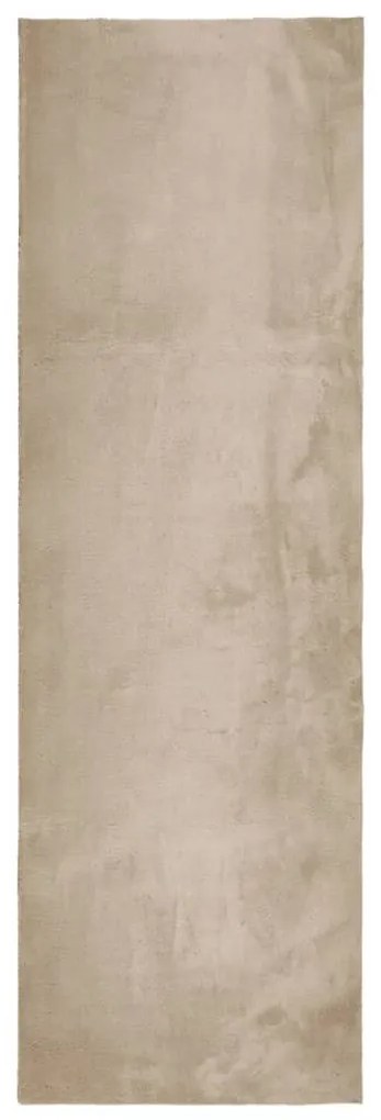 HUARTE homokszínű rövid szálú puha és mosható szőnyeg 80x250 cm