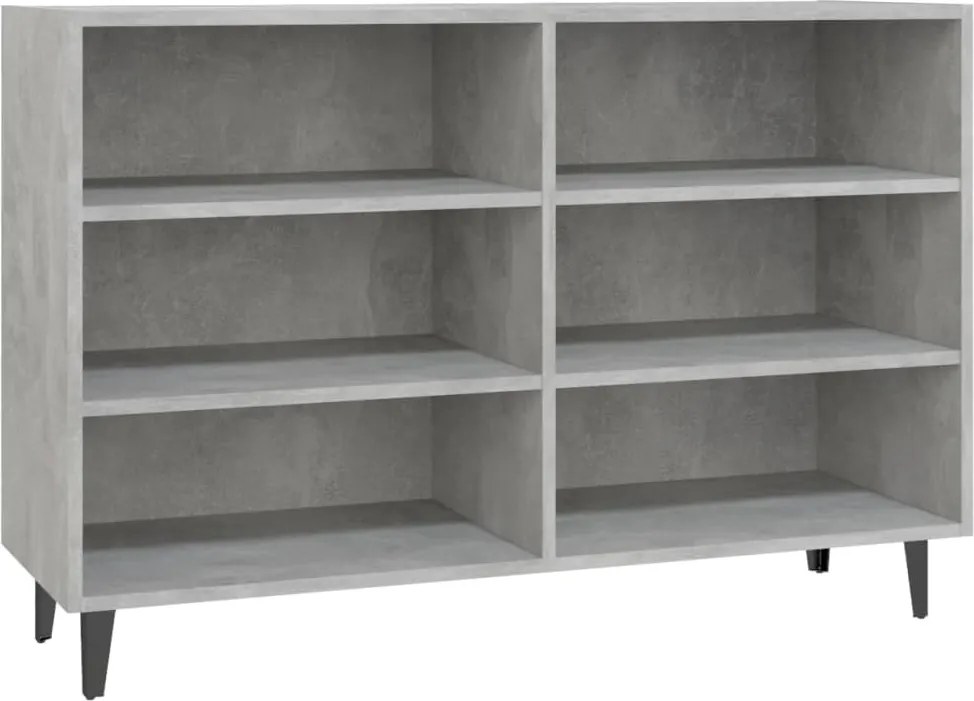 vidaXL betonszürke szerelt fa tálalószekrény 103,5 x 35 x 70 cm