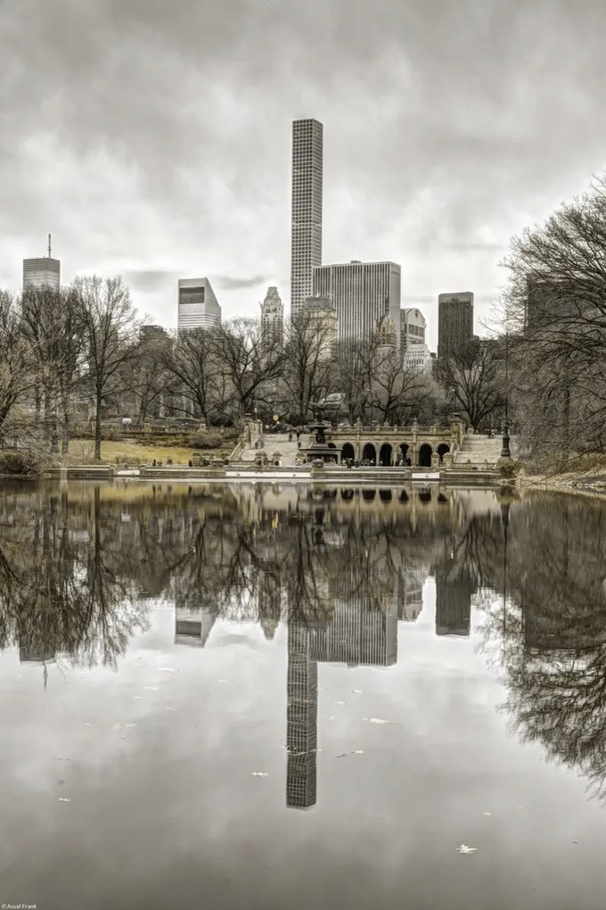 Poszter 30x45cm Alsó-Manhattan panoráma a Central Parkból 2, Assaf Frank