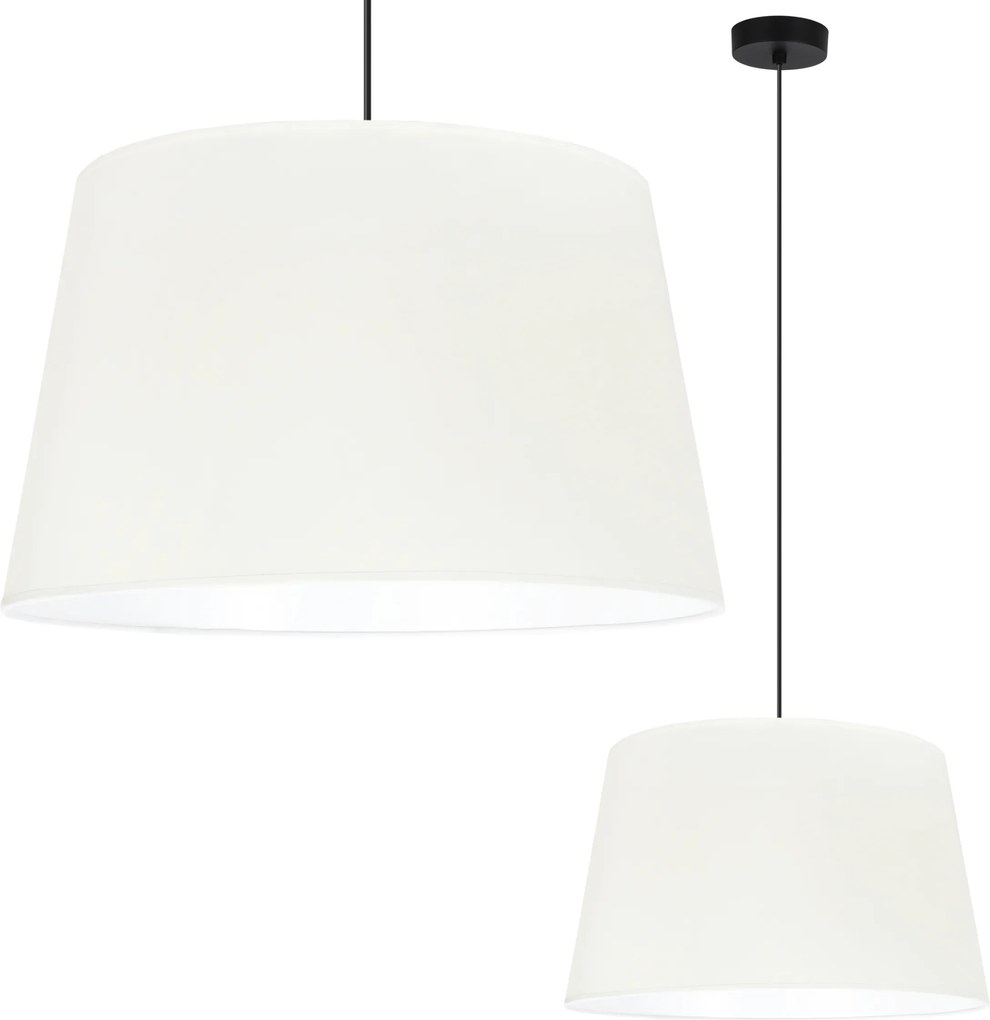 Függő Lámpa Mennyezeti Csillár Lámpaernyővel Krém Ekrü Kúp A Nappaliba