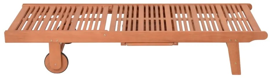 Krémszínű-natúr színű tömörfa kerti napozóágy San Diego – Garden Pleasure