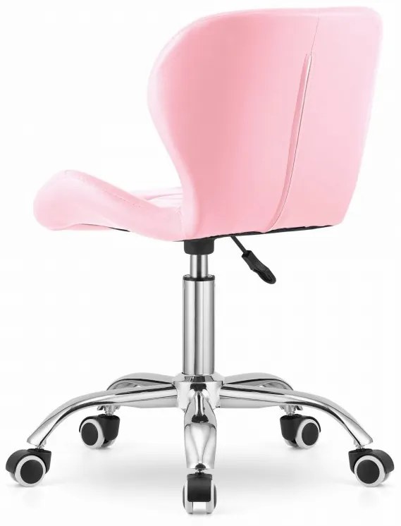 Dolgozószobai szett íróasztal TAYLOR SONOMA 100x50 cm + irodai szék AVOLA ökobőr rózsaszín