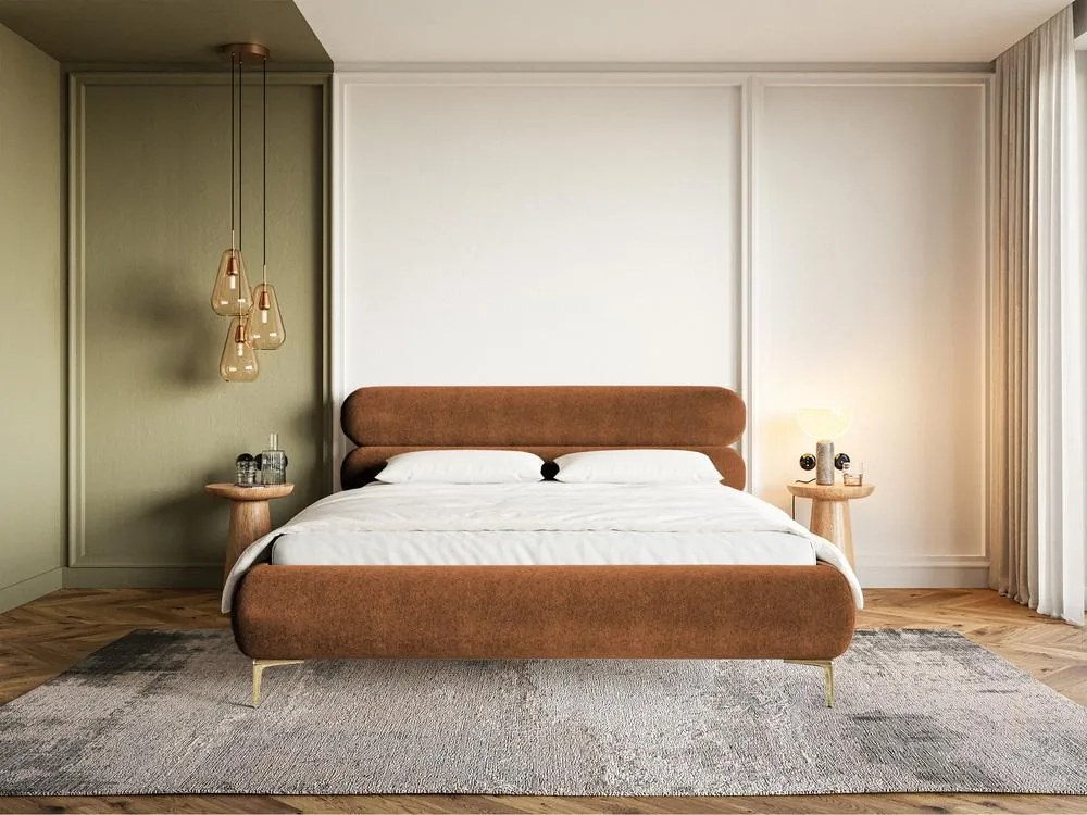 Franciaágy 180 cm Rirri 180B (ágyráccsal) (réz + arany). 1099862