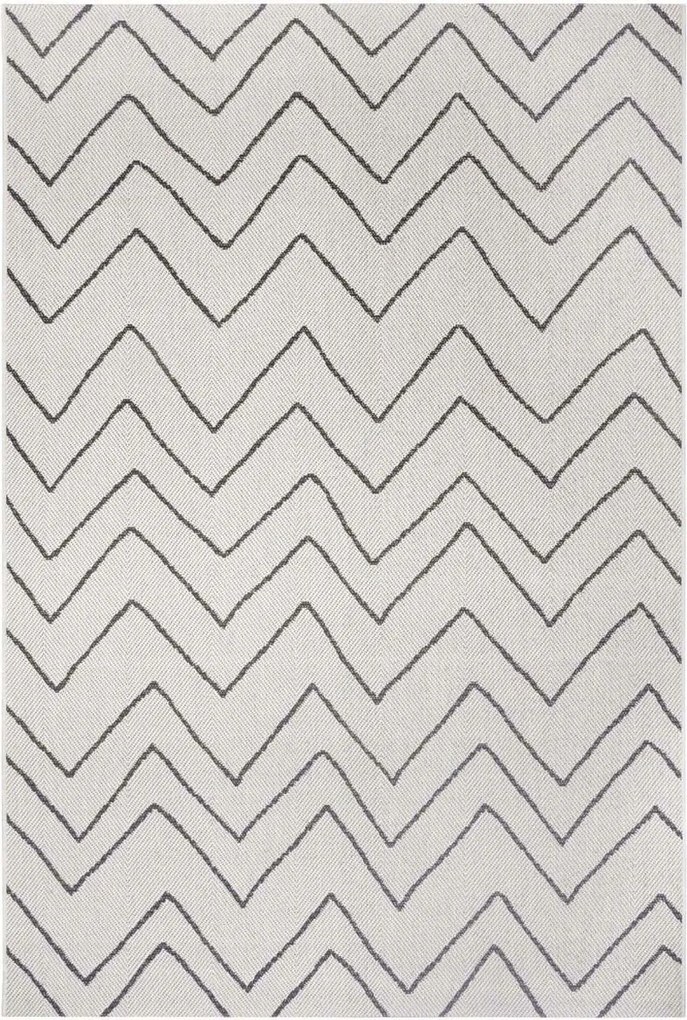 Szizál típusú fekete-krém szőnyeg ,lapos teraszra vagy folyosóra 80x150